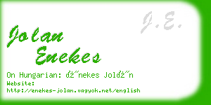 jolan enekes business card